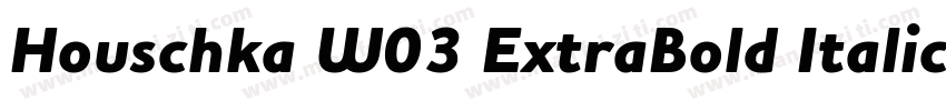 Houschka W03 ExtraBold Italic字体转换